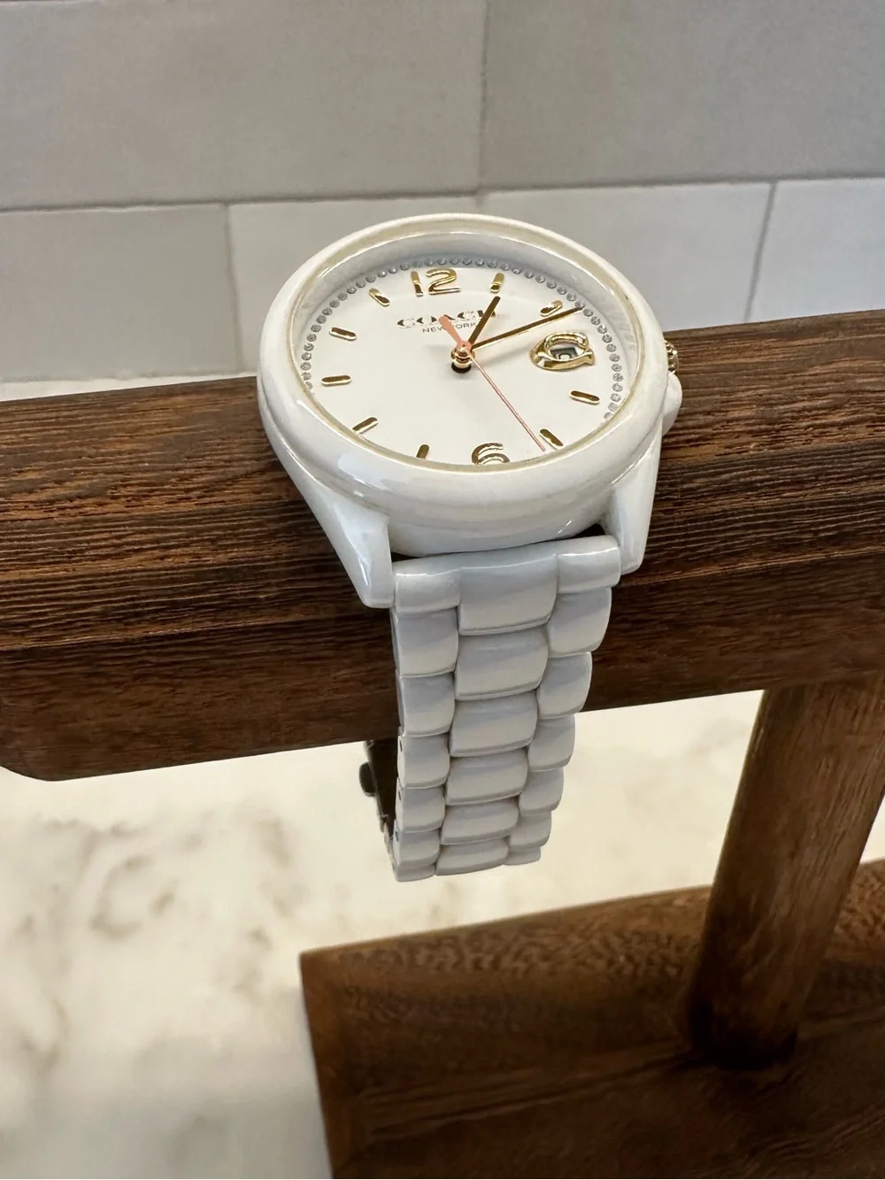 Coach Greyson 14503925 White Ceramic Women’s Watch